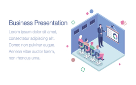 办公场景创意插画