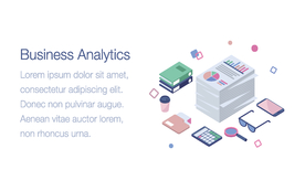 办公场景创意插画