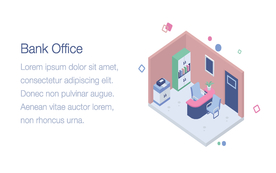 办公场景创意插画