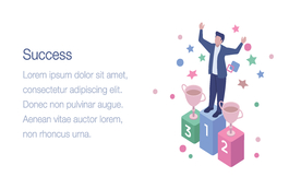 办公场景创意插画