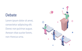 办公场景创意插画