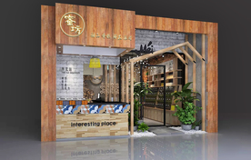 门头样机 方通门头 楼体样机