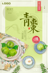 唯美创意版式青枣海报设计