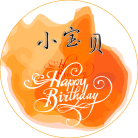 水彩风生日海报