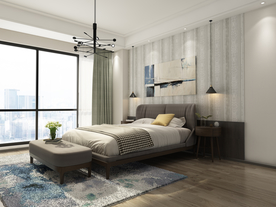 家装壁纸挂画展示空间效果图