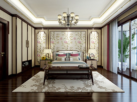 家装壁纸挂画展示空间效果图