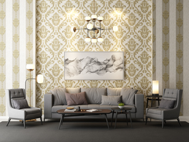 家装壁纸挂画展示空间效果图