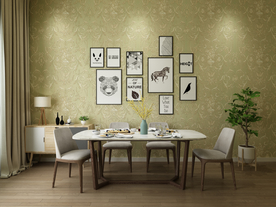 家装壁纸挂画展示空间效果图