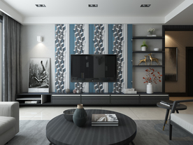家装壁纸挂画展示空间效果图