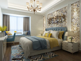 家装壁纸挂画展示空间效果图