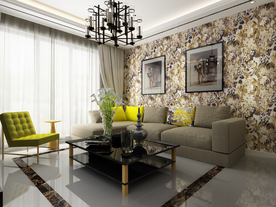 家装壁纸挂画展示空间效果图