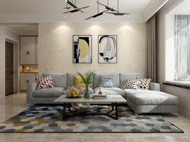 家装壁纸挂画展示空间效果图