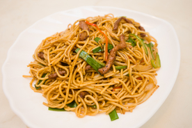 黑椒牛柳炒意粉