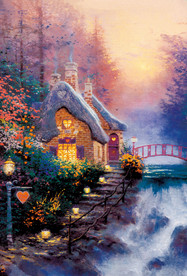 高清油画喷绘素材托马斯风景