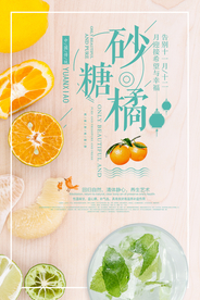 精美大气砂糖橘海报