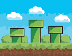 复古像素风游戏场景插画