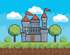 复古像素风游戏场景插画