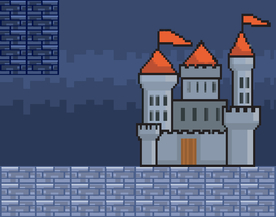 复古像素风游戏场景插画