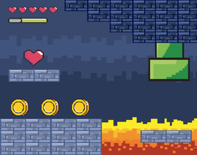 复古像素风游戏场景插画