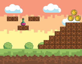 复古像素风游戏场景插画