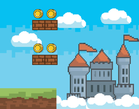 复古像素风游戏场景插画