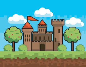 复古像素风游戏场景插画