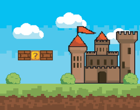 复古像素风游戏场景插画