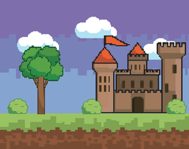 复古像素风游戏场景插画