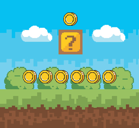 复古像素风游戏场景插画