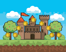 复古像素风游戏场景插画