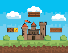 复古像素风游戏场景插画