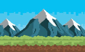 复古像素风游戏场景插画