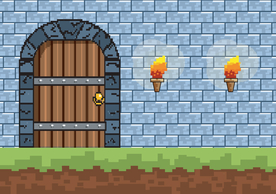 复古像素风游戏场景插画