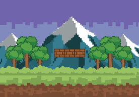 复古像素风游戏场景插画