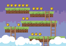 复古像素风游戏场景插画