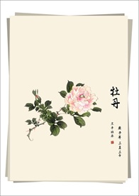 牡丹 水墨画