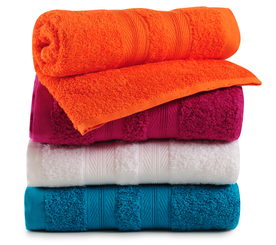 毛巾堆叠卷起图片