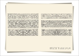 6款入 浮雕花卉底纹手绘稿