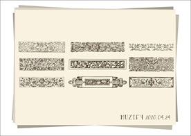 9款入浮雕花边底纹