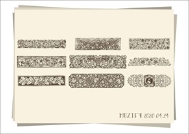 9款入 浮雕花边底纹