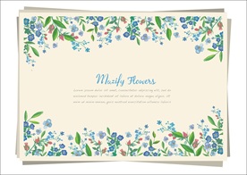 水彩花卉 淡绿花朵边框