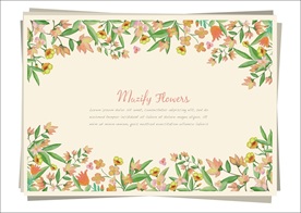 水彩花卉 黄绿花朵边框