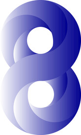 数字 8 渐变 图标 logo