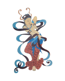 敦煌风格菩萨画像