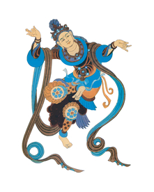 敦煌风格菩萨画像