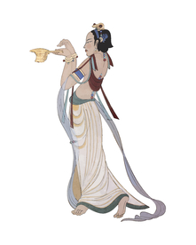 敦煌风格菩萨画像