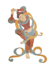 敦煌风格菩萨画像