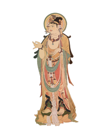 敦煌风格菩萨画像