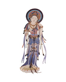 敦煌风格菩萨画像