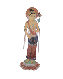 敦煌风格菩萨画像